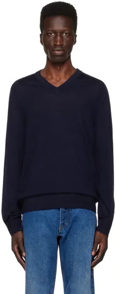Темно-синий свитер с v-образным вырезом Paul Smith