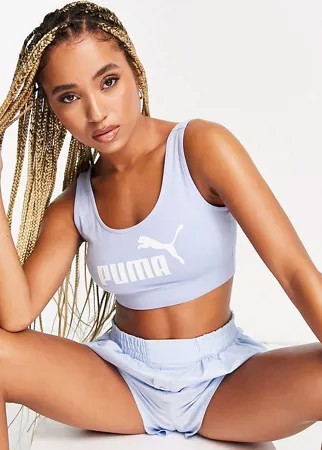 Голубой бралетт с логотипом Puma Essentials