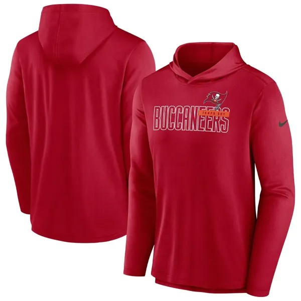 Мужской красный пуловер с капюшоном Tampa Bay Buccaneers Performance Team Nike