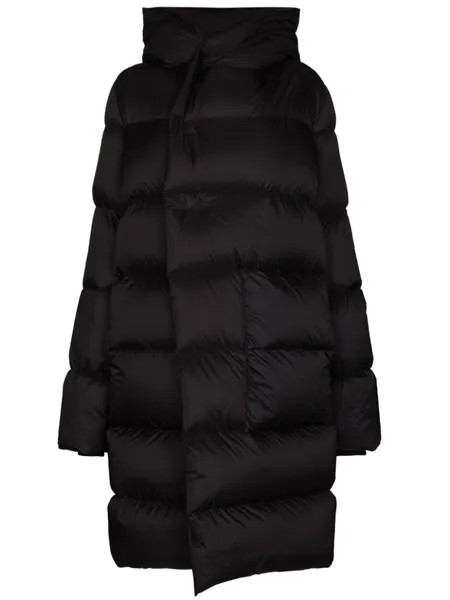 Rick Owens пуховик с капюшоном, черный