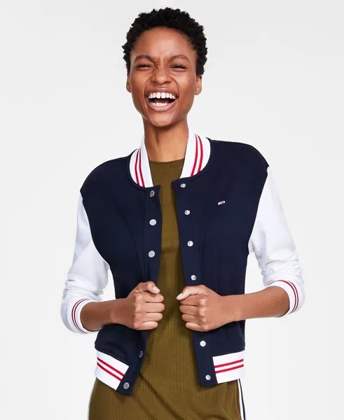 Женская университетская куртка из френч терри с длинными рукавами Tommy Jeans
