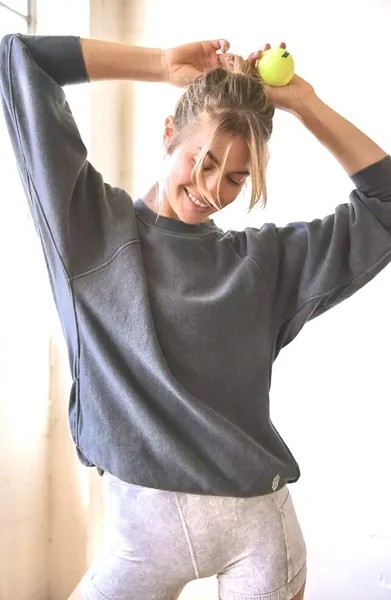 Толстовка Free People Movement Better Days Sweat Пуловер Серого цвета XS, НОВИНКА