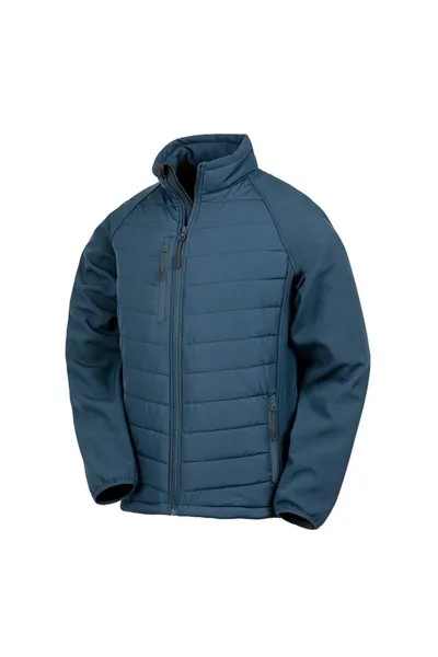 Черная утепленная куртка Compass Soft Shell Result, темно-синий