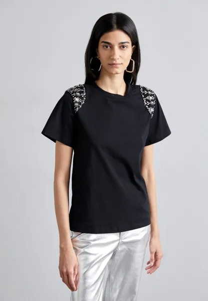 Футболка с принтом Alberta Ferretti, черная