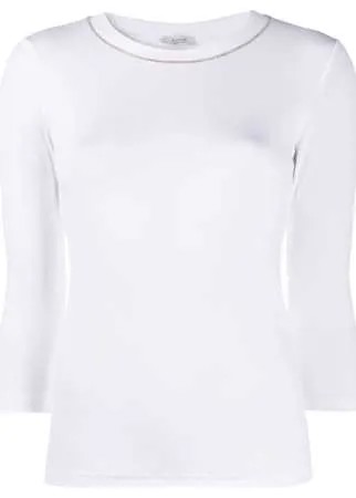 Peserico декорированная футболка узкого кроя