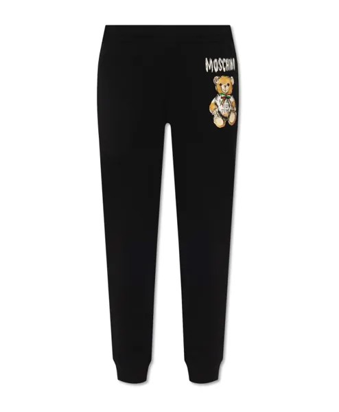 Спортивные брюки с логотипом Moschino, черный