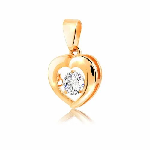 Подвеска VALTERA, серебро, 925 проба, золочение, фианит, золотой