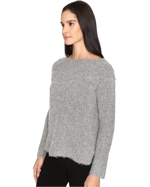 Свитер ATM Anthony Thomas Melillo Cozy Open Neck Pullover, цвет Heather Grey