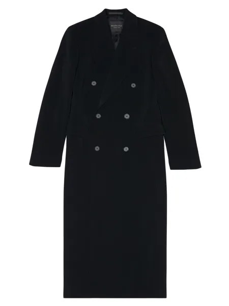 Пальто облегающего кроя Balenciaga, черный