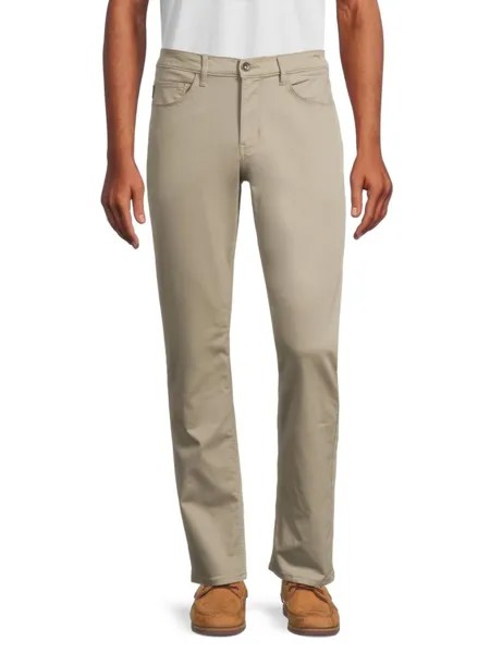 Брюки узкого кроя из эластичного хлопка Perry Ellis, цвет Abbey Stone