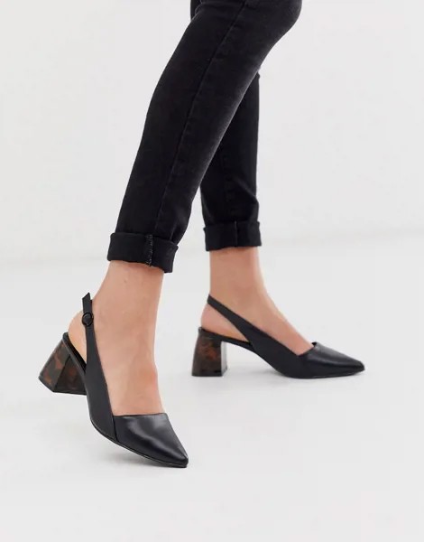 Черные туфли на среднем каблуке Co Wren-Черный