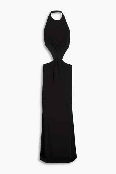 Платье макси из джерси с вырезом Raven и вырезом халтер Retrofête, черный