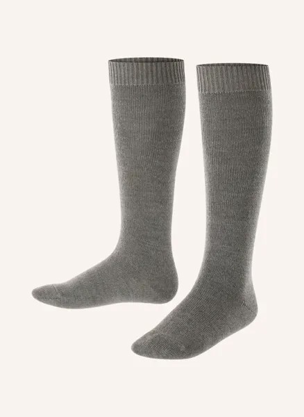 Чулки comfort wool из шерсти мериноса  Falke, серый