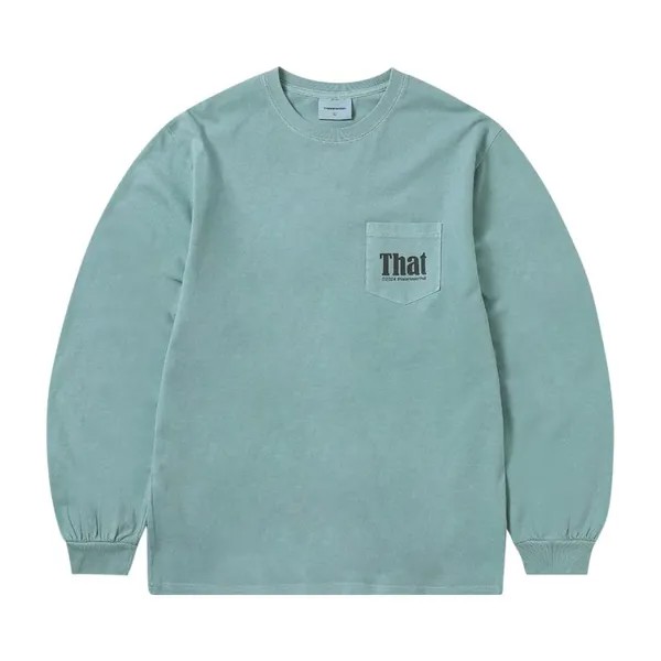 Футболка Thisisneverthat thisisneverthat That Pocket Long-Sleeve Tee, бирюзовый