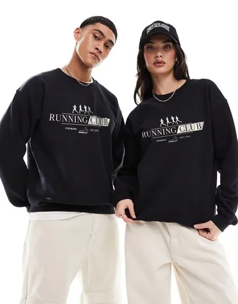 Черный свитшот для бега PRNT x ASOS