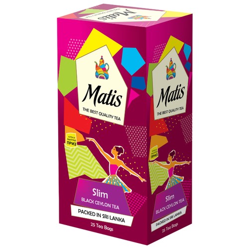 Чай чёрный Matis Slim в пакетиках, 50 г 25 шт.