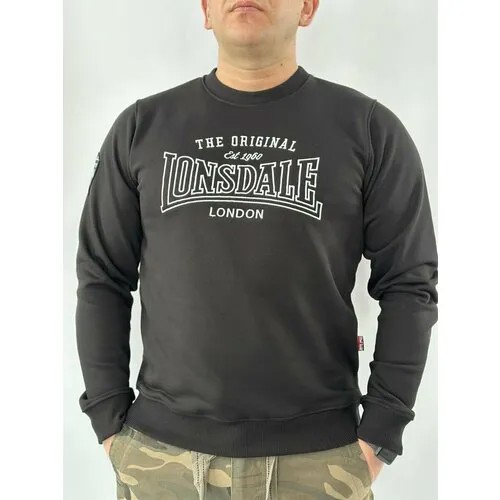 Свитшот LONSDALE, размер XXL, черный