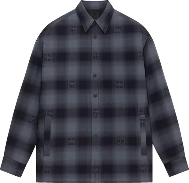 Лонгслив Givenchy Classic Fit All Over Print Long-Sleeve Overshirt 'Black/Grey', черный