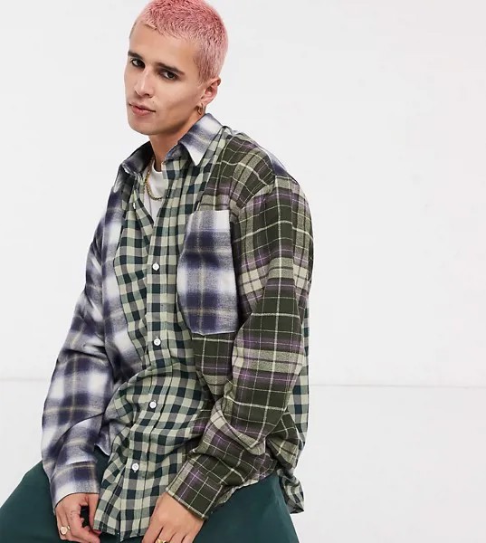 Рубашка из фланели в клетку разных видов Reclaimed Vintage-Мульти