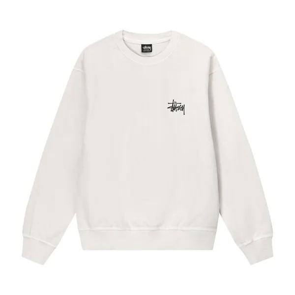 Толстовка Stussy Basic Pigment Dyed Crew 'Natural', белый