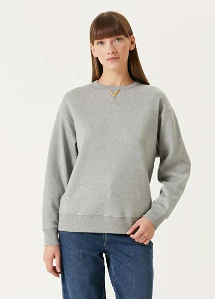 Толстовка с логотипом Valentino, серый