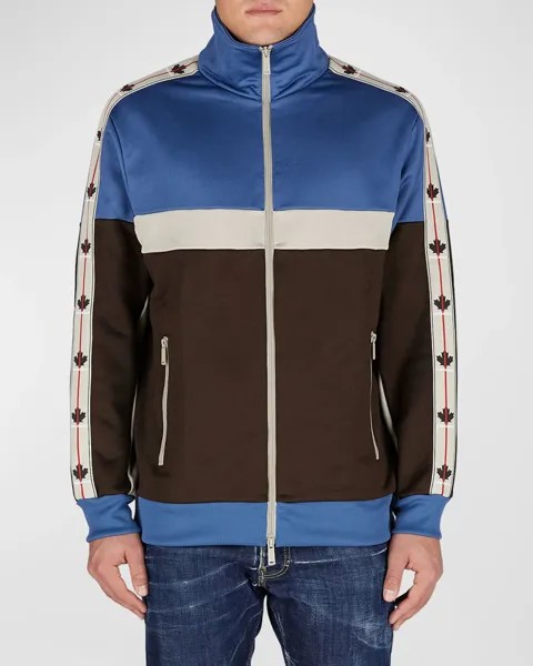 Мужская спортивная куртка с цветными блоками и логотипом Dsquared2, цвет Brown