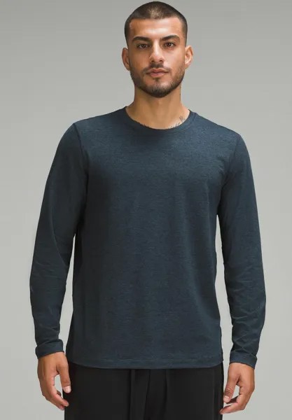 Футболка с длинными рукавами Soft lululemon, цвет heathered classic navy heathered true navy