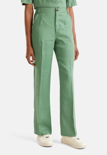 Тканевые брюки STRAIGHT LEG United Colors of Benetton, зеленый