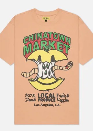Мужская футболка Chinatown Market Smiley Local Produce Apple, цвет розовый, размер L