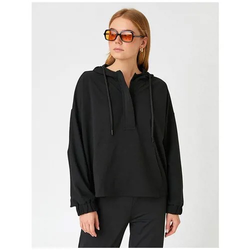 Свитшот KOTON WOMEN, 2SAK10116EK, цвет: BLACK, размер: L