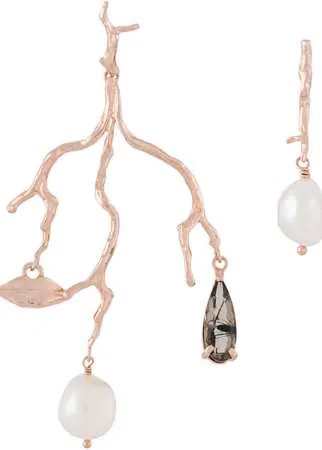 Wouters & Hendrix серебряные серьги Reves de Reves в форме веток