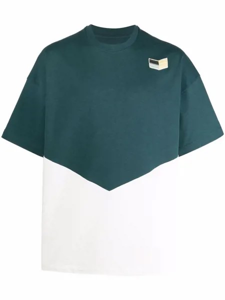 Jil Sander футболка в стиле колор-блок с логотипом