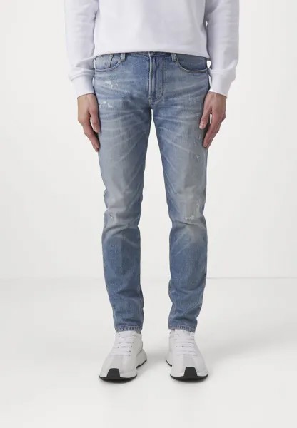 Прямые джинсы Emporio Armani, синий деним