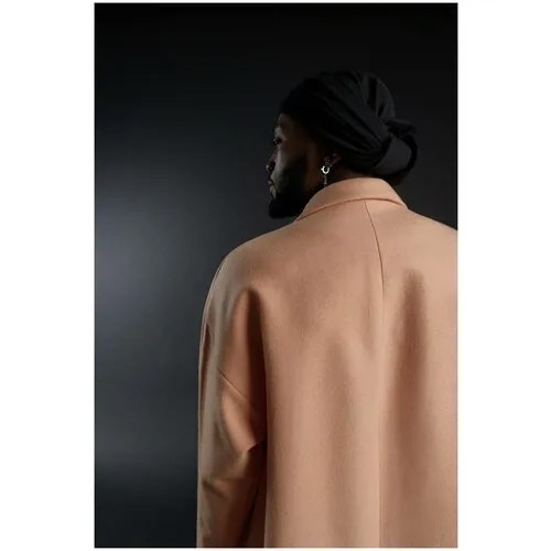 Пальто ZNWR демисезонное, шерсть, силуэт прямой, удлиненное, карманы, подкладка, размер XS, розовый