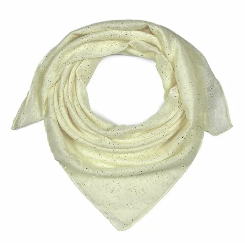 Платок Lili Scarf,90х90 см, белый, желтый