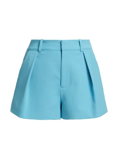 Плиссированные шорты Gary с высокой талией Alice + Olivia, синий