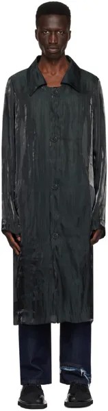Черное полупрозрачное пальто Edward Cuming