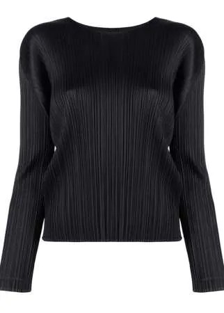 Pleats Please Issey Miyake плиссированная блузка с длинными рукавами