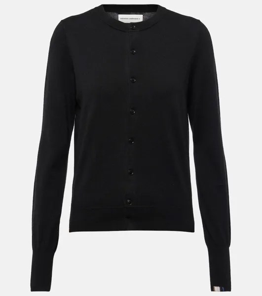 Кардиган Little Bit из хлопка и кашемира Extreme Cashmere, черный