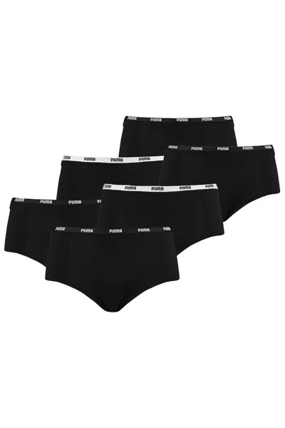 Бикини Hipster с логотипом - 6 пар Puma, черный