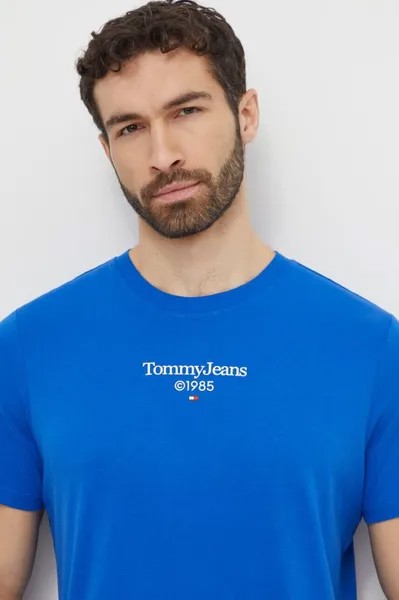 Хлопковая футболка Tommy Jeans, синий