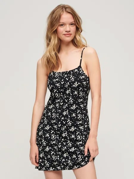 Мини-платье из джерси с принтом Superdry, принт Sasha Daisy