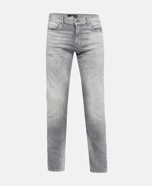 Джинсы узкого кроя 7 for all Mankind, серый