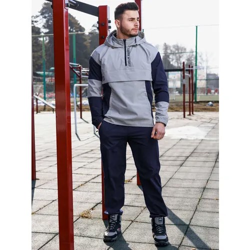 Костюм спортивный CroSSSport, размер 46, серо-синий