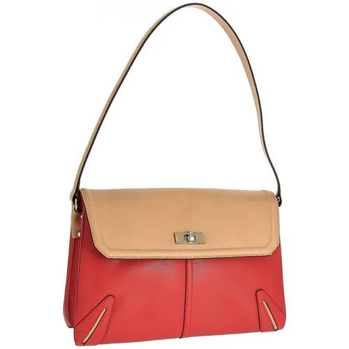 23004219 ROSSO/TAN SAFFIANO/VACCHETTA Женская сумка Leo Ventoni, натуральная кожа