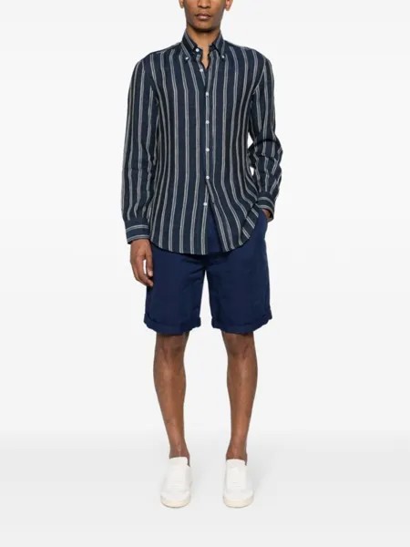Brunello Cucinelli шорты-бермуды с кулиской, синий