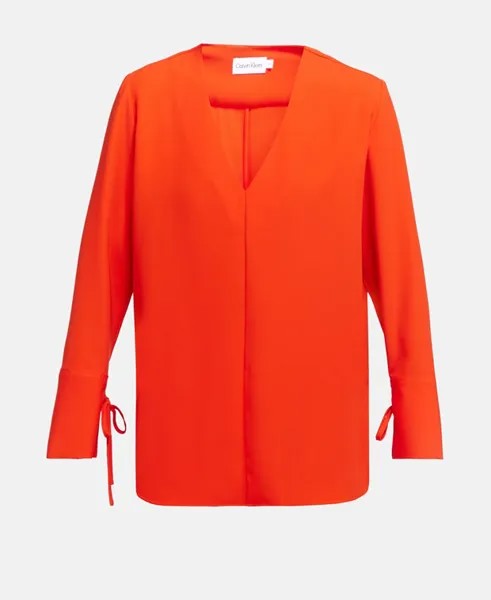 Рубашка блузка Calvin Klein, цвет Pumpkin Orange