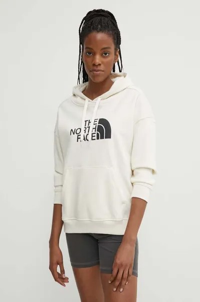 Легкая хлопковая толстовка Drew Peak Hoodie The North Face, бежевый