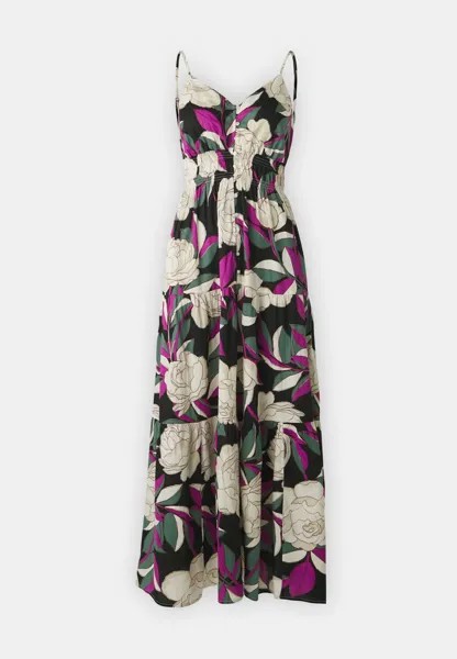 Платье макси TIERED GAP, цвет Black/Multicolored