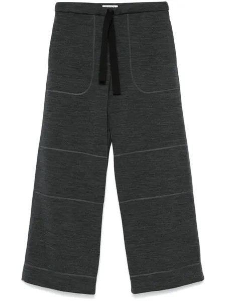 Jil Sander спортивные брюки с эффектом меланжа, серый